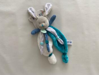 Doudou lapin bleu Poupi BN0415 Baby Nat - Article Neuf