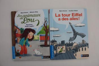 Lot de 2 livres Les animaux de Lou & La tour Eiffel a des ailes ! Nathan