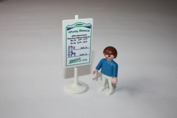 Panneau affiche tarifs Poney Ranch et enfant Playmobil