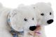 Peluche ours blanc écharpe bleu 25 cm - Article Neuf