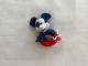 Doudou hochet rouge bleu Mickey étoiles Disney