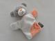 Doudou marionnette ours orange blanc gris étoiles Tom & Zoé