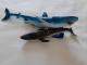Lot de 2 animaux marins requin bleu et baleine grise - Article Neuf
