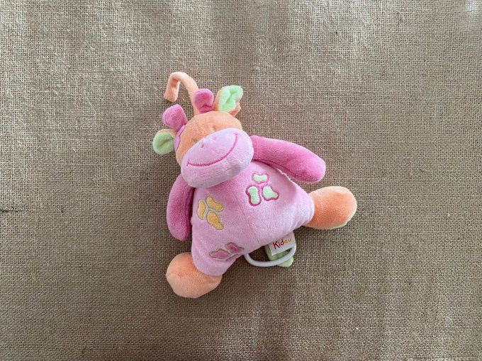 Doudou musical girafe Margo rose orange vert Doukidou d'occasion