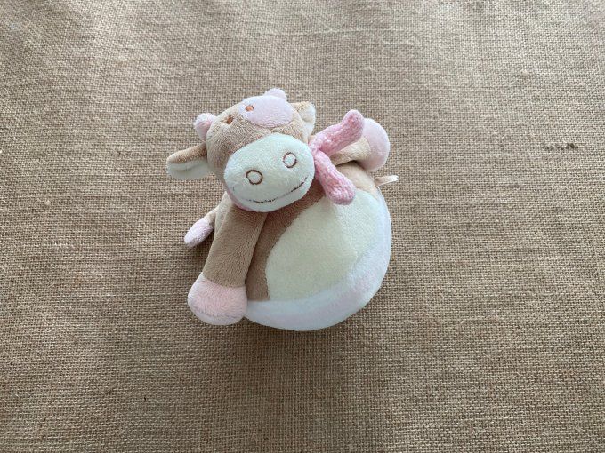 Doudou vache Lola rose culbuto Noukies d'occasion