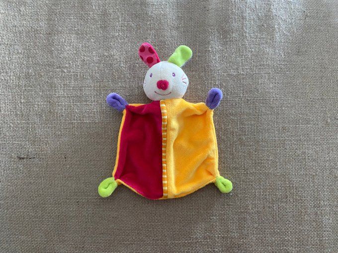 Doudou plat lapin Baby Club C&A d'occasion