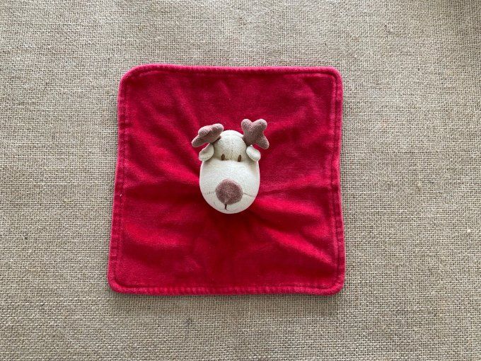Doudou plat élan rouge Cora d'occasion