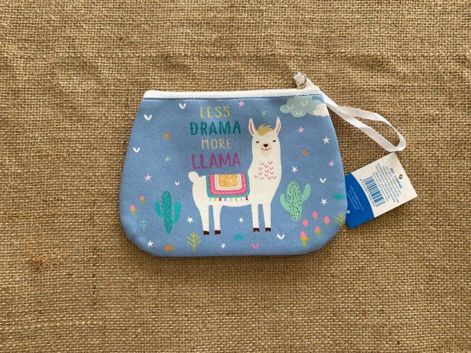 Pochette Lama bleue - Article Neuf