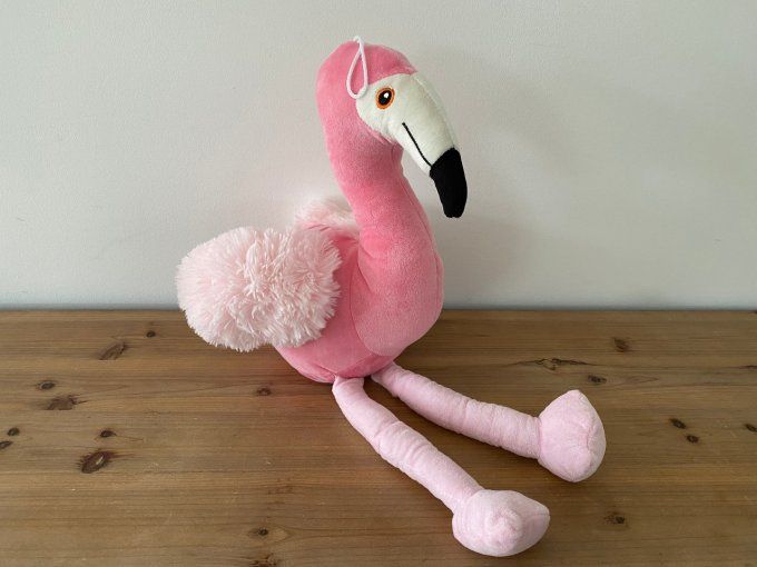 Peluche flamant rose 57 cm - Article Neuf