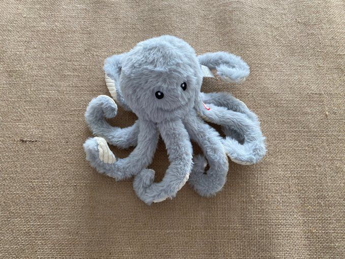 Peluche pieuvre grise Alice & les Pitchounes d'occasion