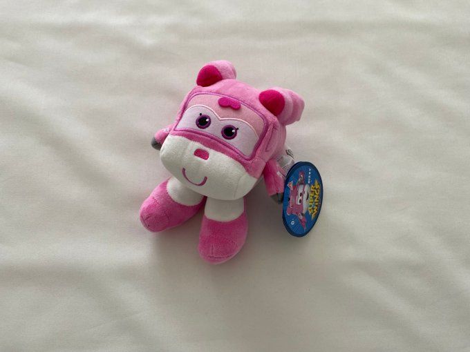 Peluche Dizzy rose Super Wings 18 cm Alpha Group - Article Neuf