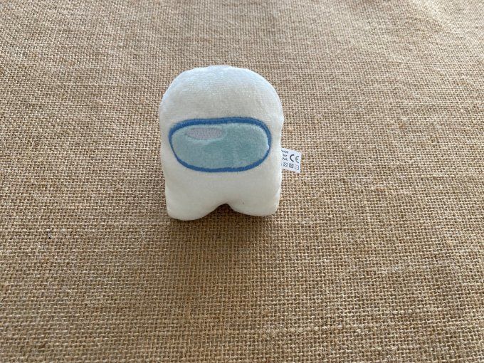 Peluche Among Us blanc 10 cm - Article Neuf 