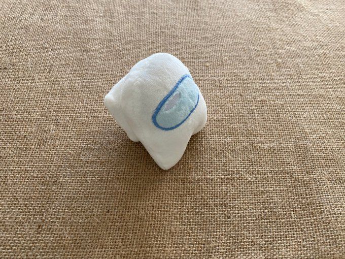 Peluche Among Us blanc 10 cm - Article Neuf