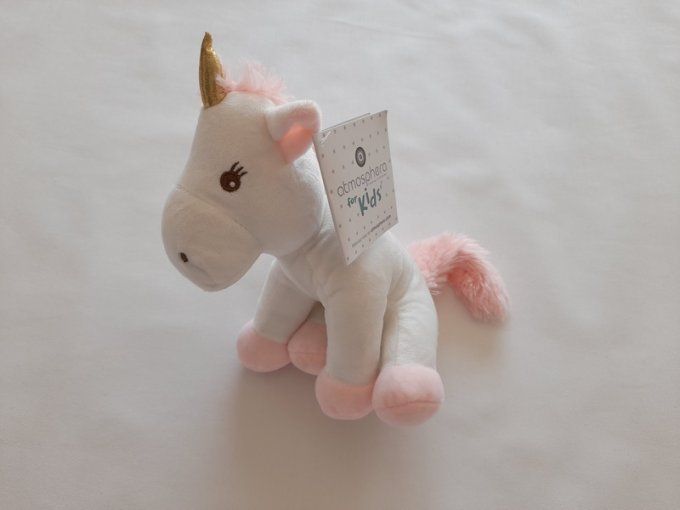 Peluche Licorne hauteur 22 cm Atmosphera for Kids - Article Neuf