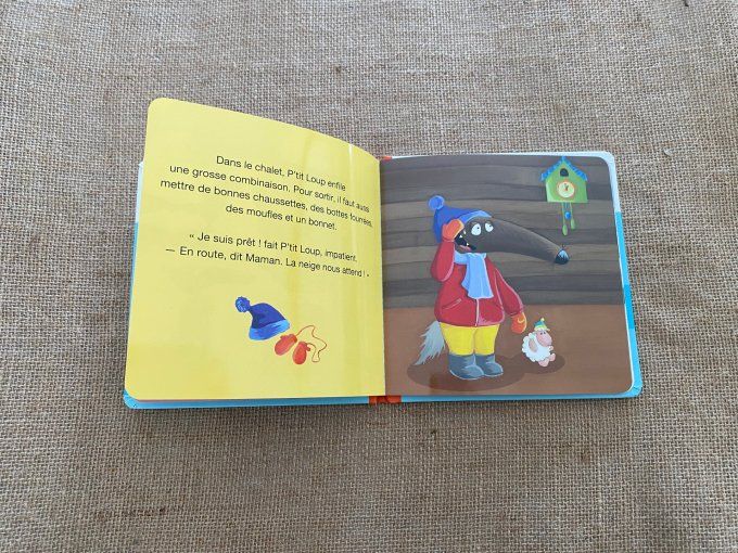 Livre p'tit loup fait du ski Auzou d'occasion
