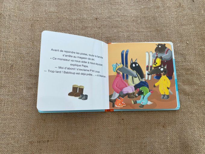 Livre p'tit loup fait du ski Auzou d'occasion