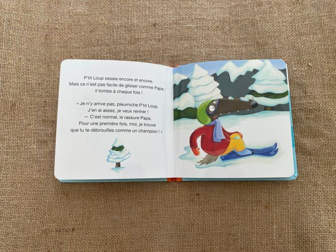 Livre p'tit loup fait du ski Auzou d'occasion