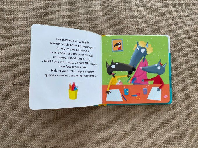 Livre p'tit loup ne veut pas partager Auzou d'occasion