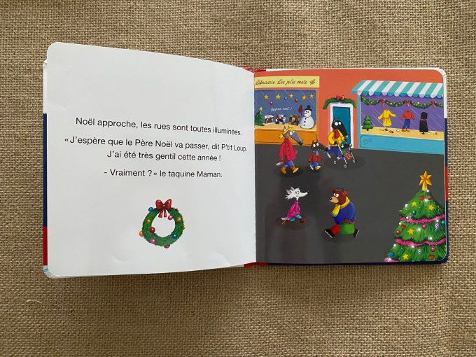 Livre p'tit loup attend le Père Noël Auzou d'occasion