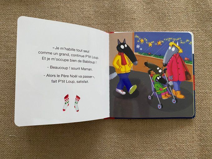 Livre p'tit loup attend le Père Noël Auzou d'occasion