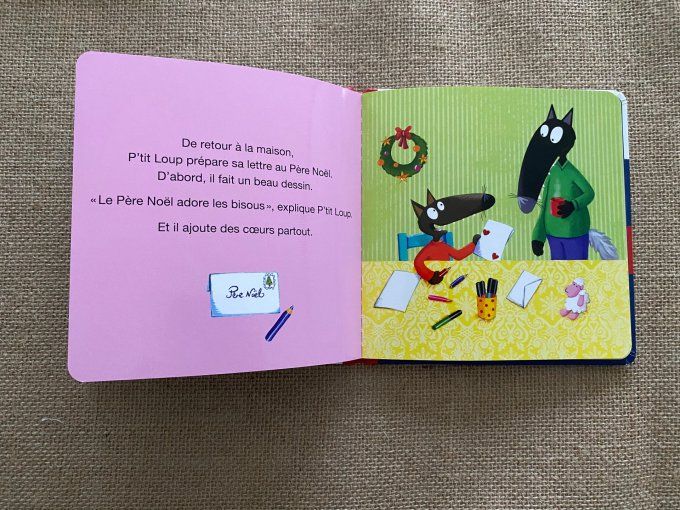 Livre p'tit loup attend le Père Noël Auzou d'occasion