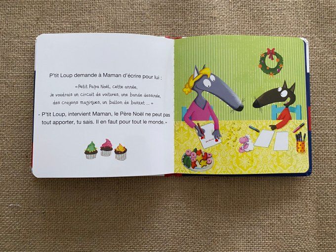 Livre p'tit loup attend le Père Noël Auzou d'occasion