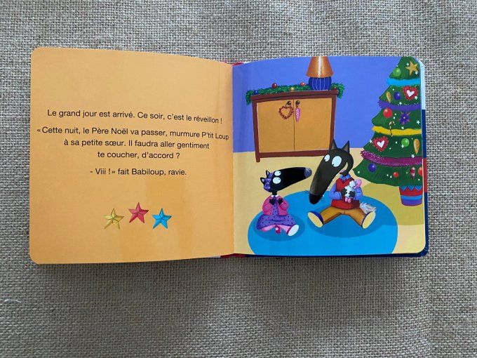 Livre p'tit loup attend le Père Noël Auzou d'occasion