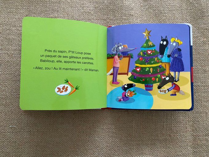 Livre p'tit loup attend le Père Noël Auzou d'occasion