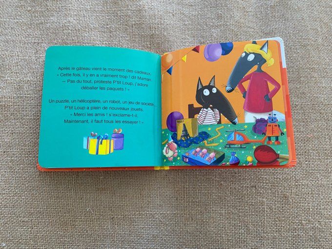 Livre p'tit loup fête son anniversaire Auzou d'occasion