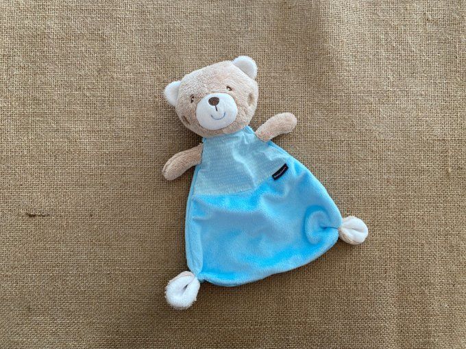 Doudou plat ours bleu Babydream d'occasion