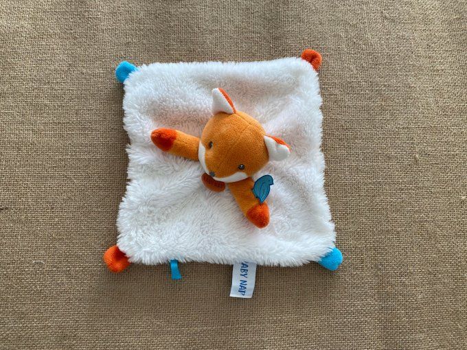 Doudou plat renard Roméo orange blanc BN0645 Baby Nat d'occasion