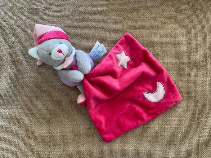 Doudou mouchoir chat étoile lune luminescent BN0137 Baby Nat d'occasion