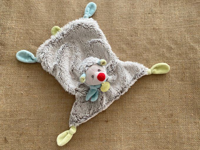 Doudou plat hérisson gris motif escargot Baby Nat' d'occasion