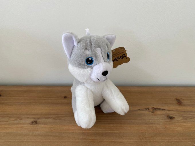 Peluche husky gris et blanc Bozami - Article Neuf