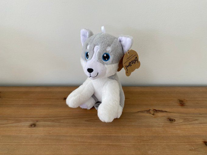Peluche husky gris et blanc Bozami - Article Neuf