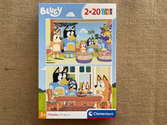 Puzzle Bluey 2x20 pièces Clementoni d'occasion