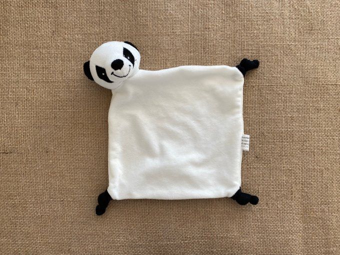Doudou plat panda noir blanc FL b.v. Crédit Agricole d'occasion