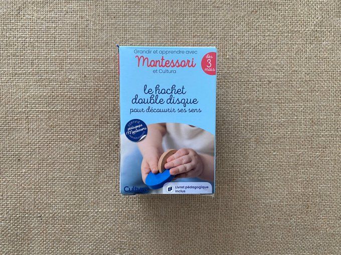 Hochet double disque sensoriel Montessori Cultura 3 mois d'occasion