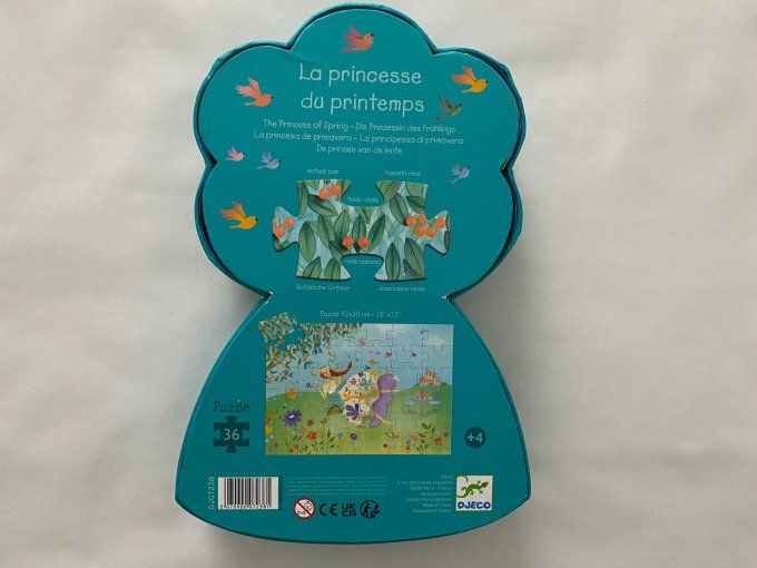 Puzzle silhouette La princesse du printemps 36 pièces Djeco d'occasion
