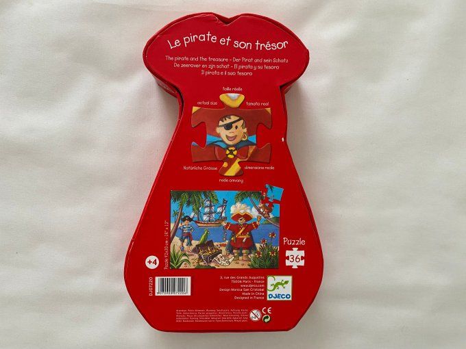 Puzzle Le pirate et son trésor 36 pièces Djeco d'occasion