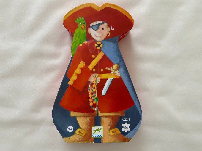 Puzzle Le pirate et son trésor 36 pièces Djeco d'occasion