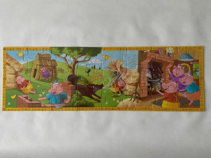 Puzzle Les trois petits cochons  24 pièces djeco d'occasion 