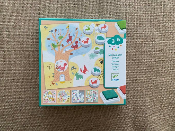 Jeu de société Mix & match junior Tampons Djeco d'occasion