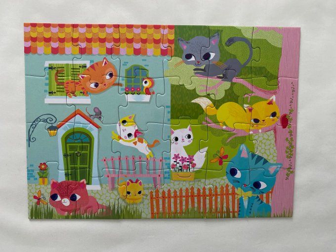 Puzzle silhouette Pacha et ses amis 24 pièces Djeco d'occasion 