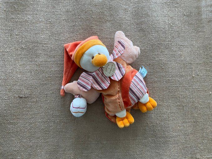 Doudou marionnette canard Banjo orange jaune Doudou et Compagnie d'occasion