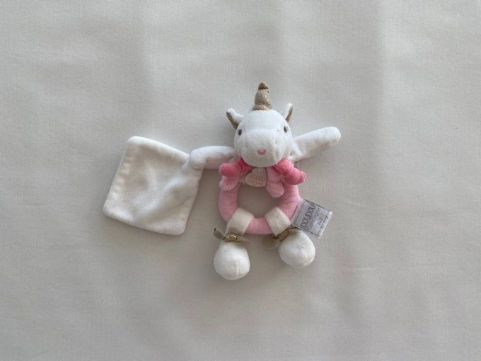 Doudou hochet licorne Lucie mouchoir Doudou et Compagnie d'occasion
