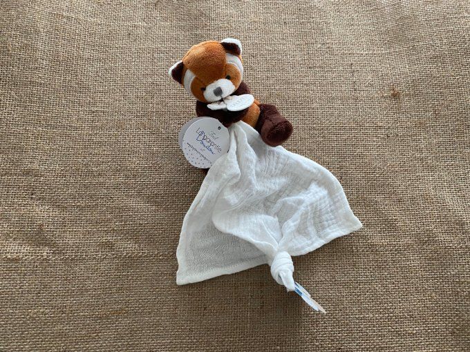 Doudou mouchoir lange panda roux ours  DC3982 Doudou et Compagnie - Article Neuf
