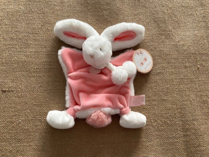 Doudou lapin pompon Corail DC2741 Doudou & Compagnie - Article Neuf