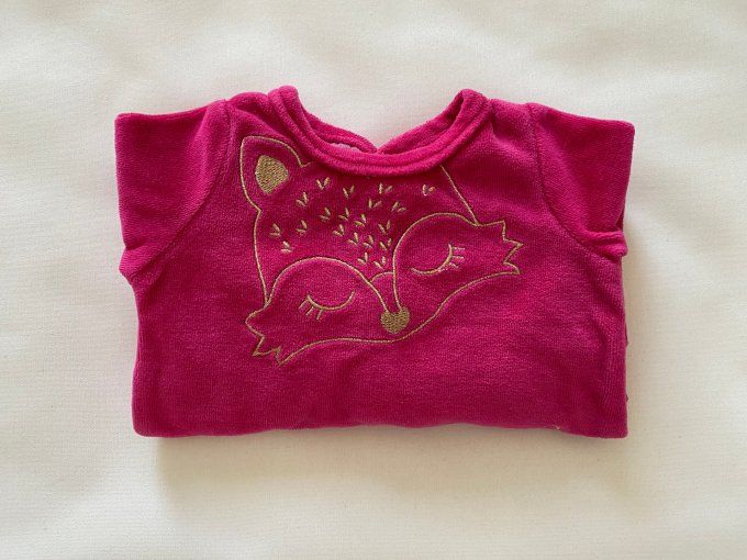 Pyjama rose motif cœurs crème Petit Bateau 3 mois d'occasion