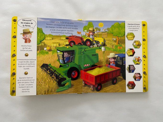 Livre découvre Les engins de la ferme avec Peter Fleurus d'occasion